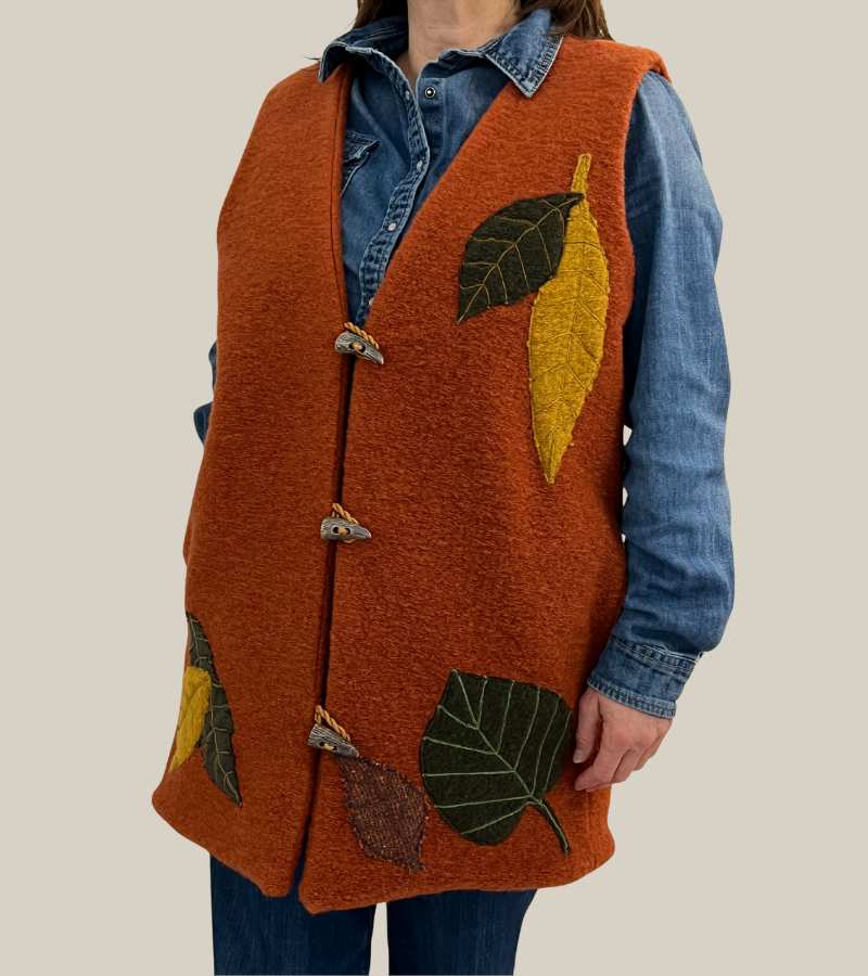 Gilet cozy verde foliage - immagine 3