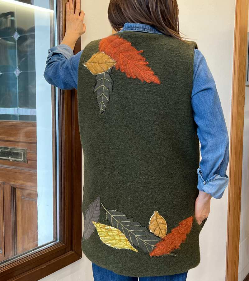 Gilet cozy verde foliage - immagine 2