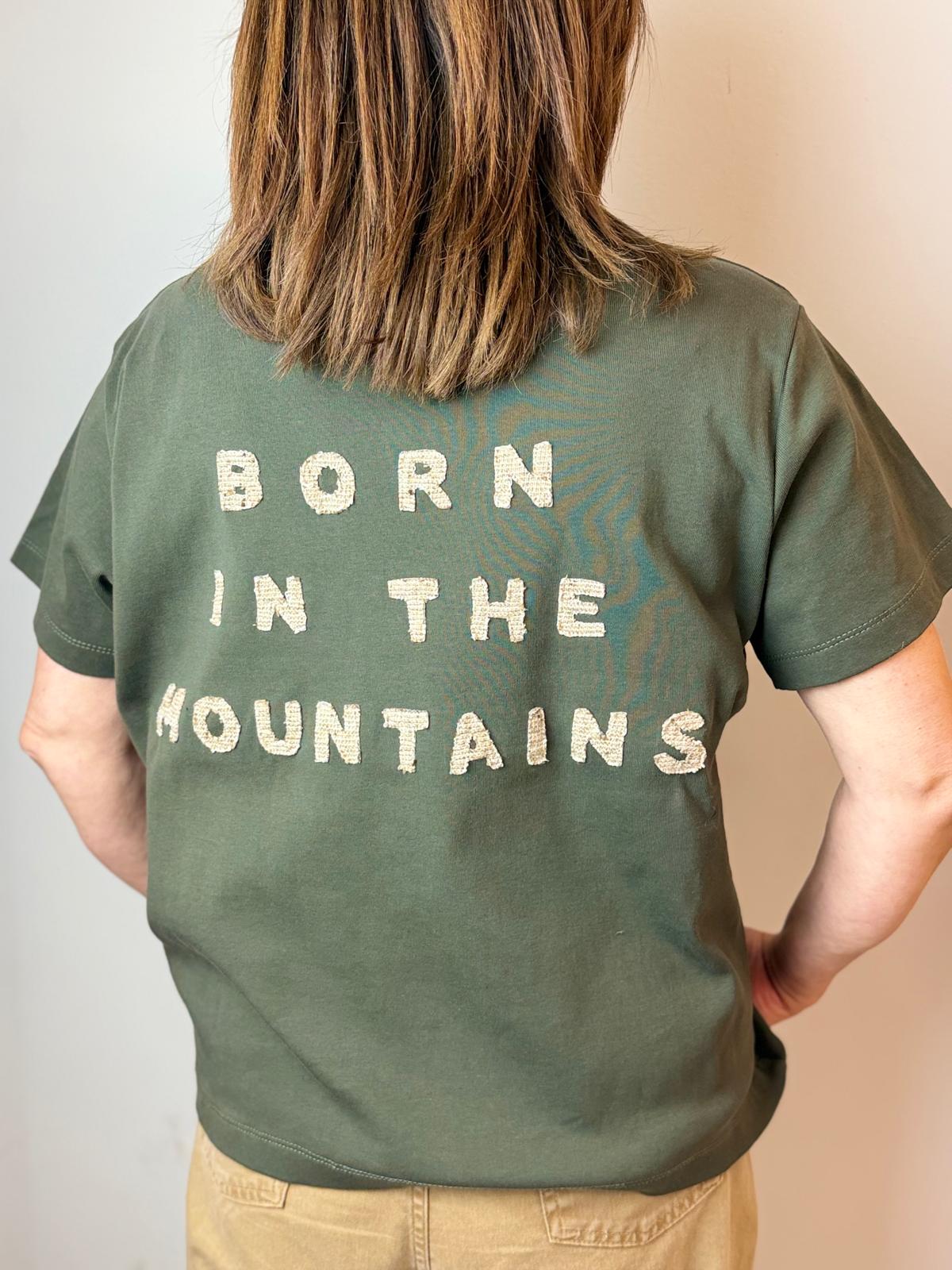 T-shirt Boxy fit Born in the Mountains Donna - immagine 9