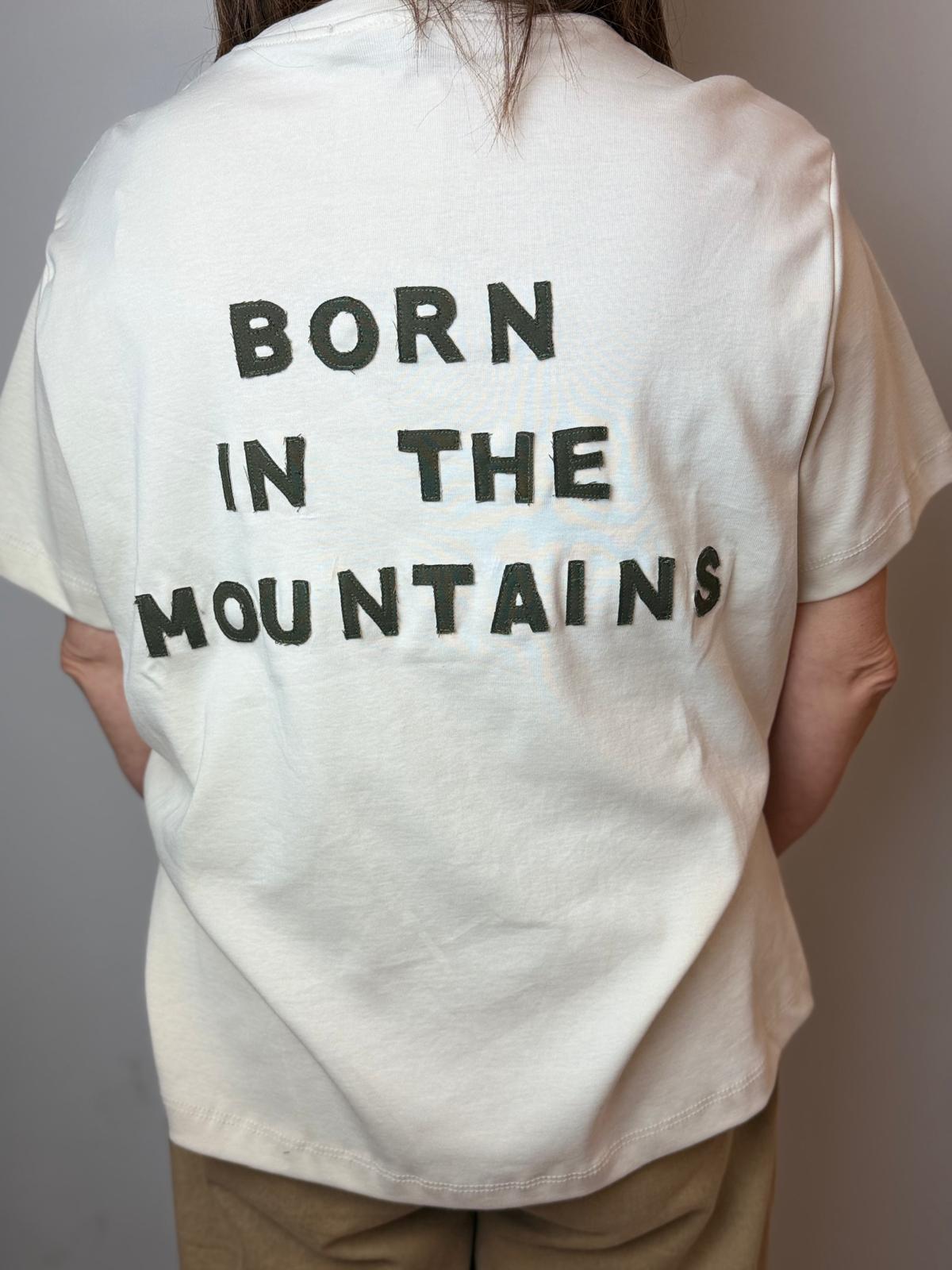 T-shirt Boxy fit Born in the Mountains Donna - immagine 10