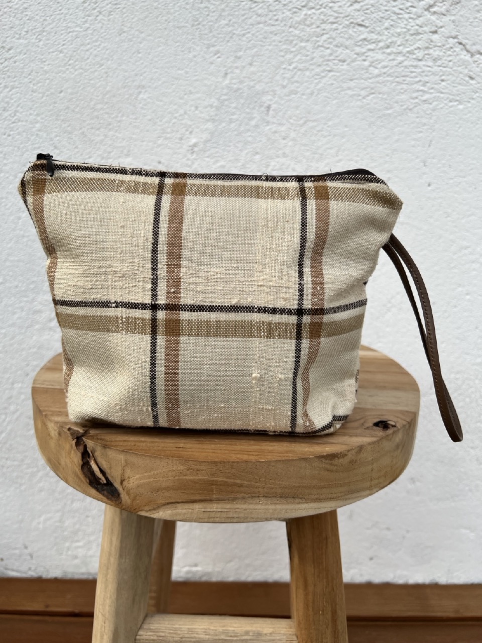 Pochette check marroni - immagine 2