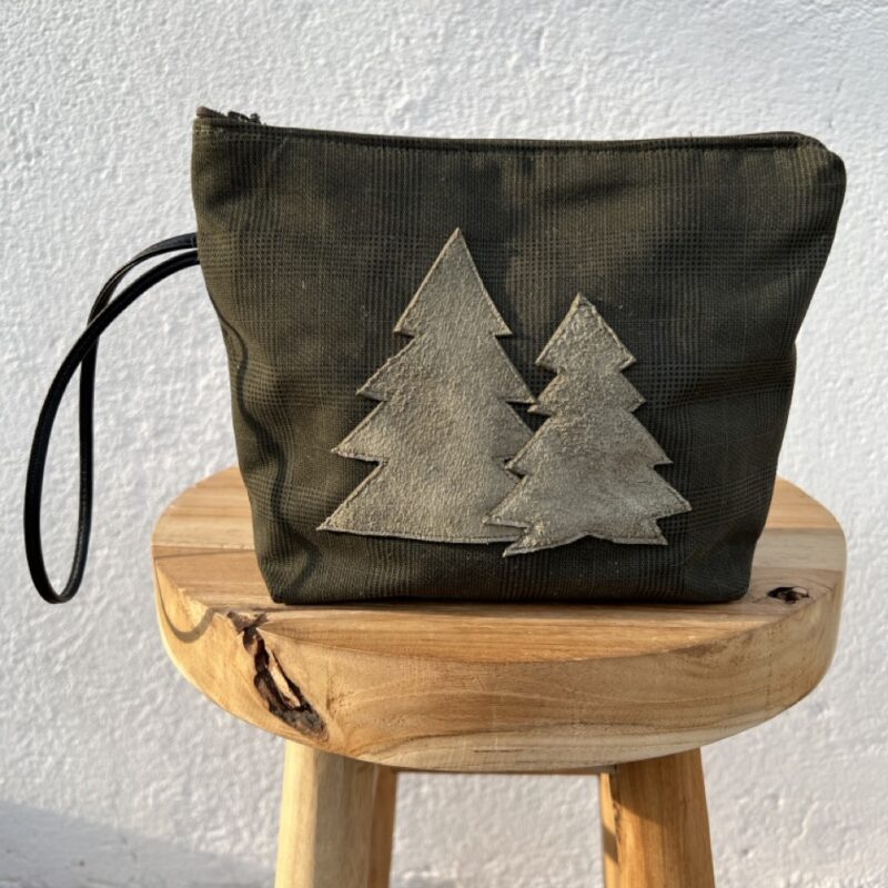 Pochette check verdi
