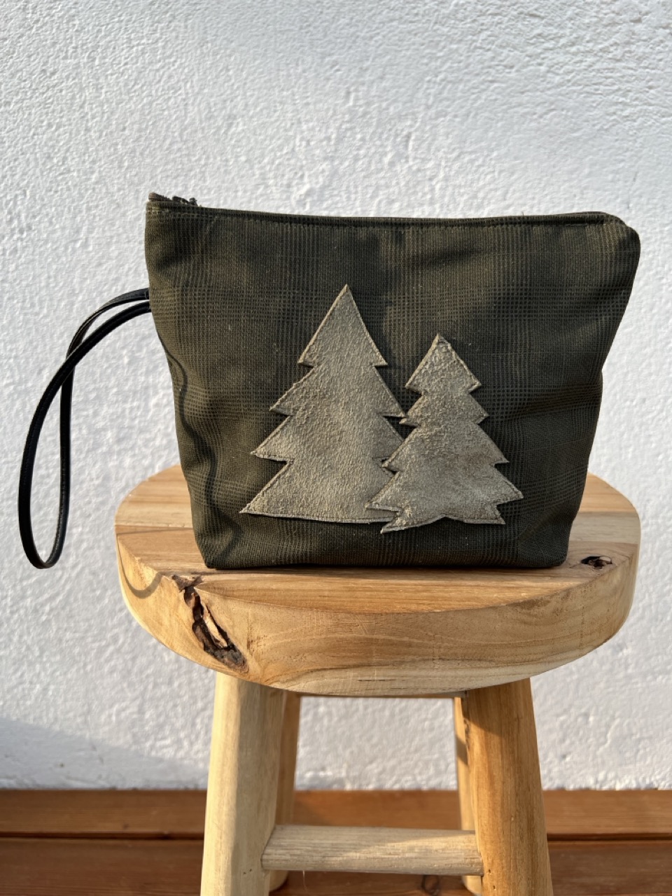 Pochette check verdi