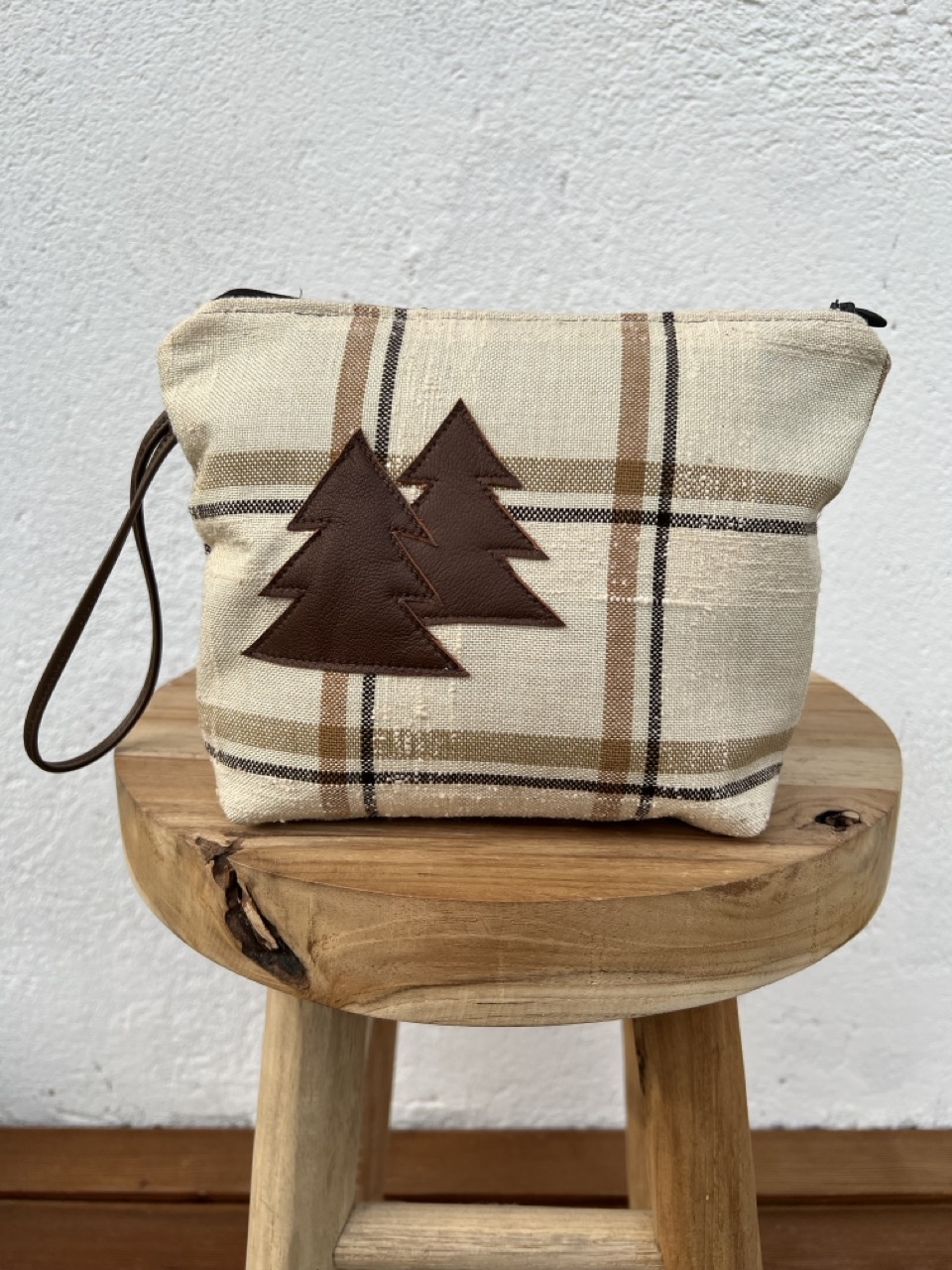 Pochette check marroni - immagine 4