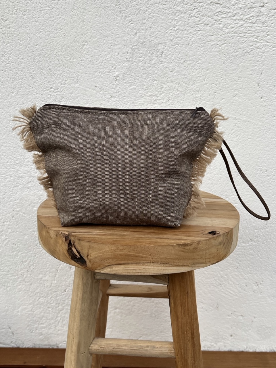 Pochette tweed marrone Asiago - immagine 5