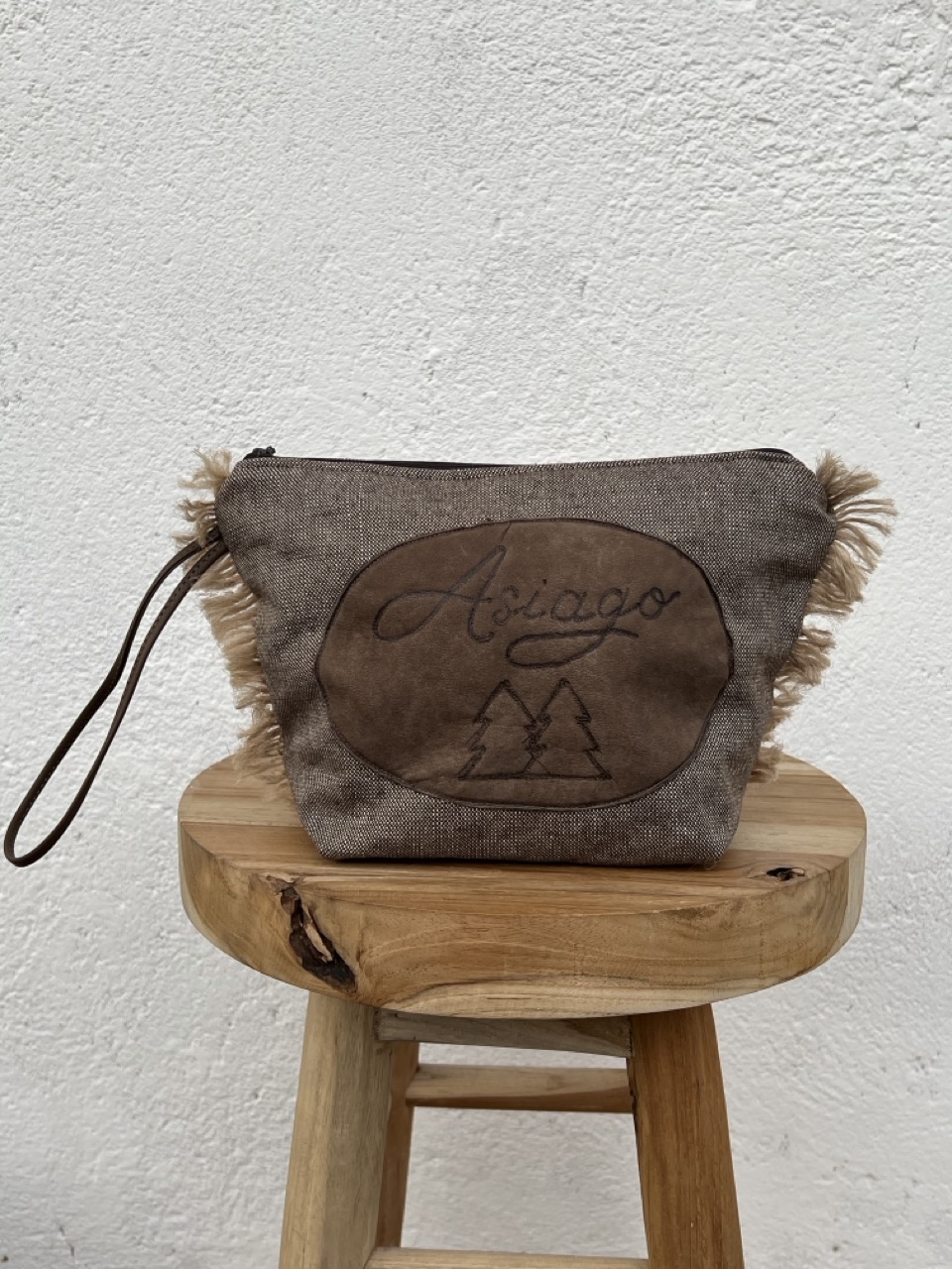 Pochette tweed marrone Asiago - immagine 4