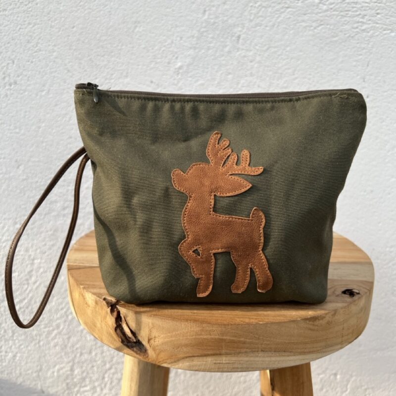 Pochette verde Cerbiatto