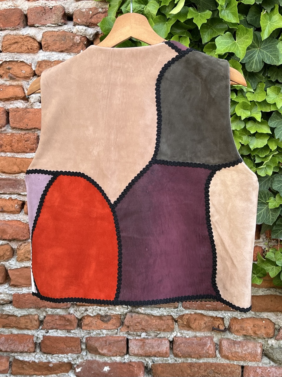 Gilet patchwork pelle - immagine 2