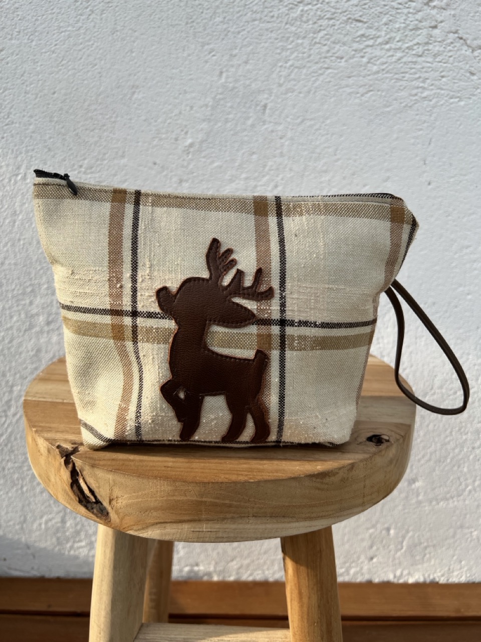 Pochette check marroni - immagine 3