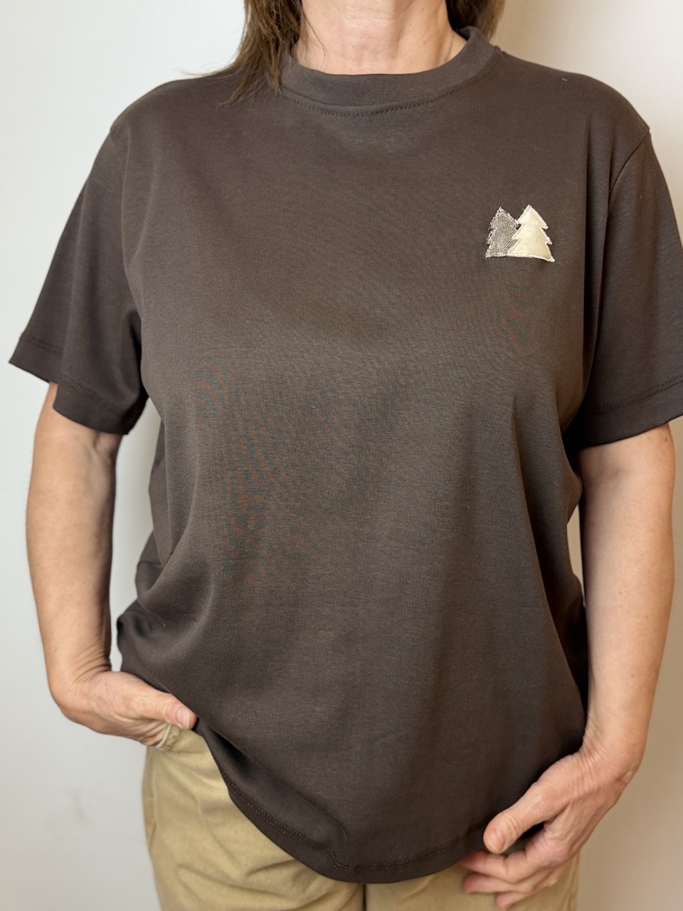 T-shirt Boxy fit Born in the Mountains Donna