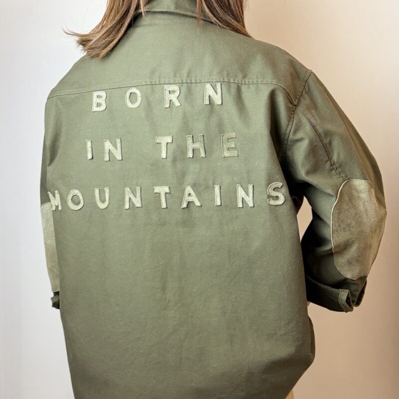 Giacca denim Born in the mountains donna