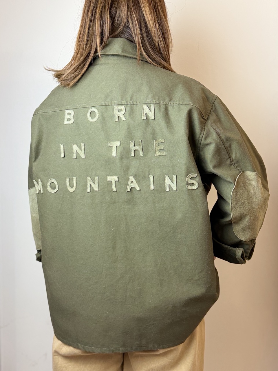 Giacca denim Born in the mountains donna