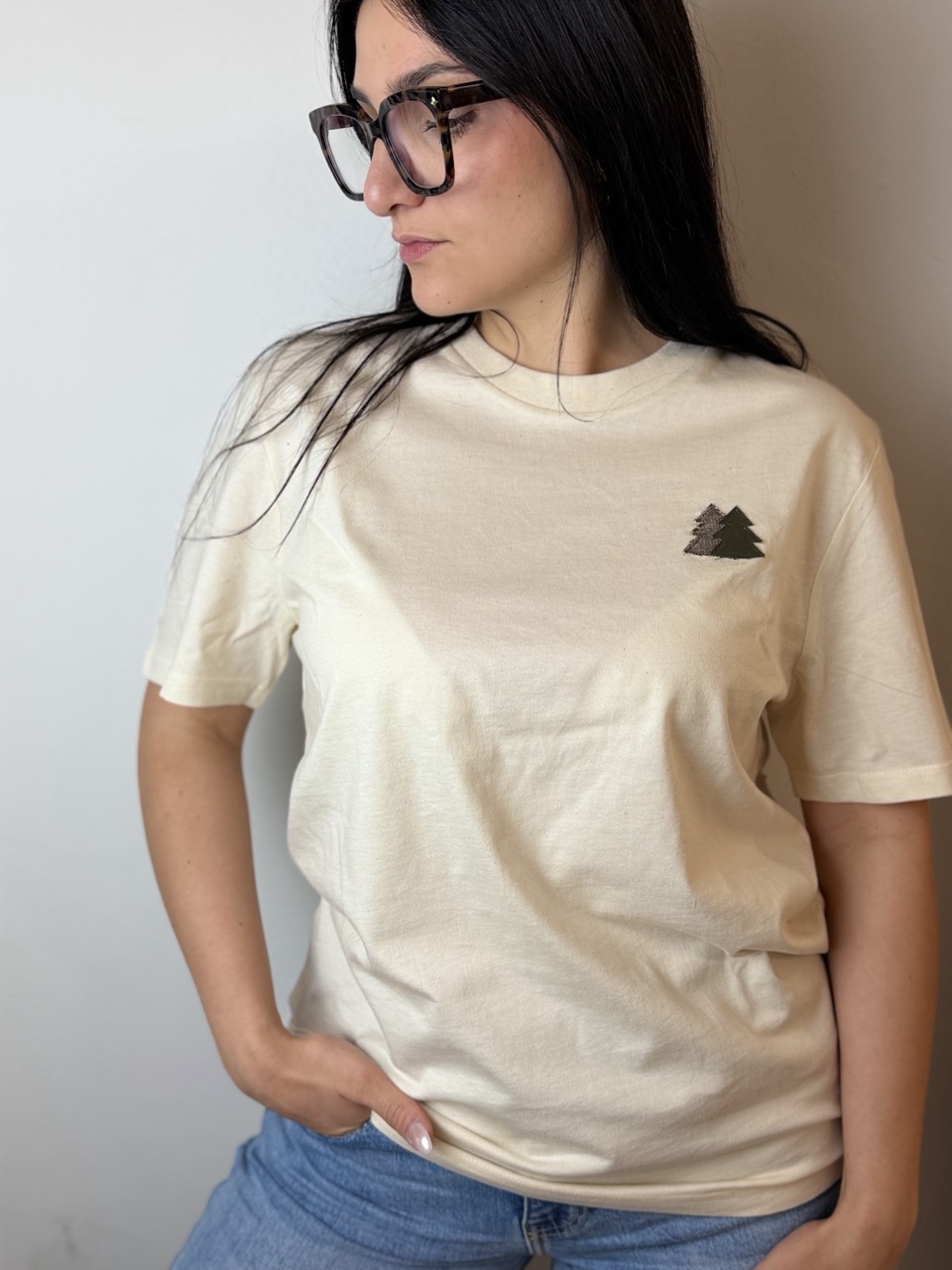 T-shirt Unisex Born in the Mountains Natural Raw
