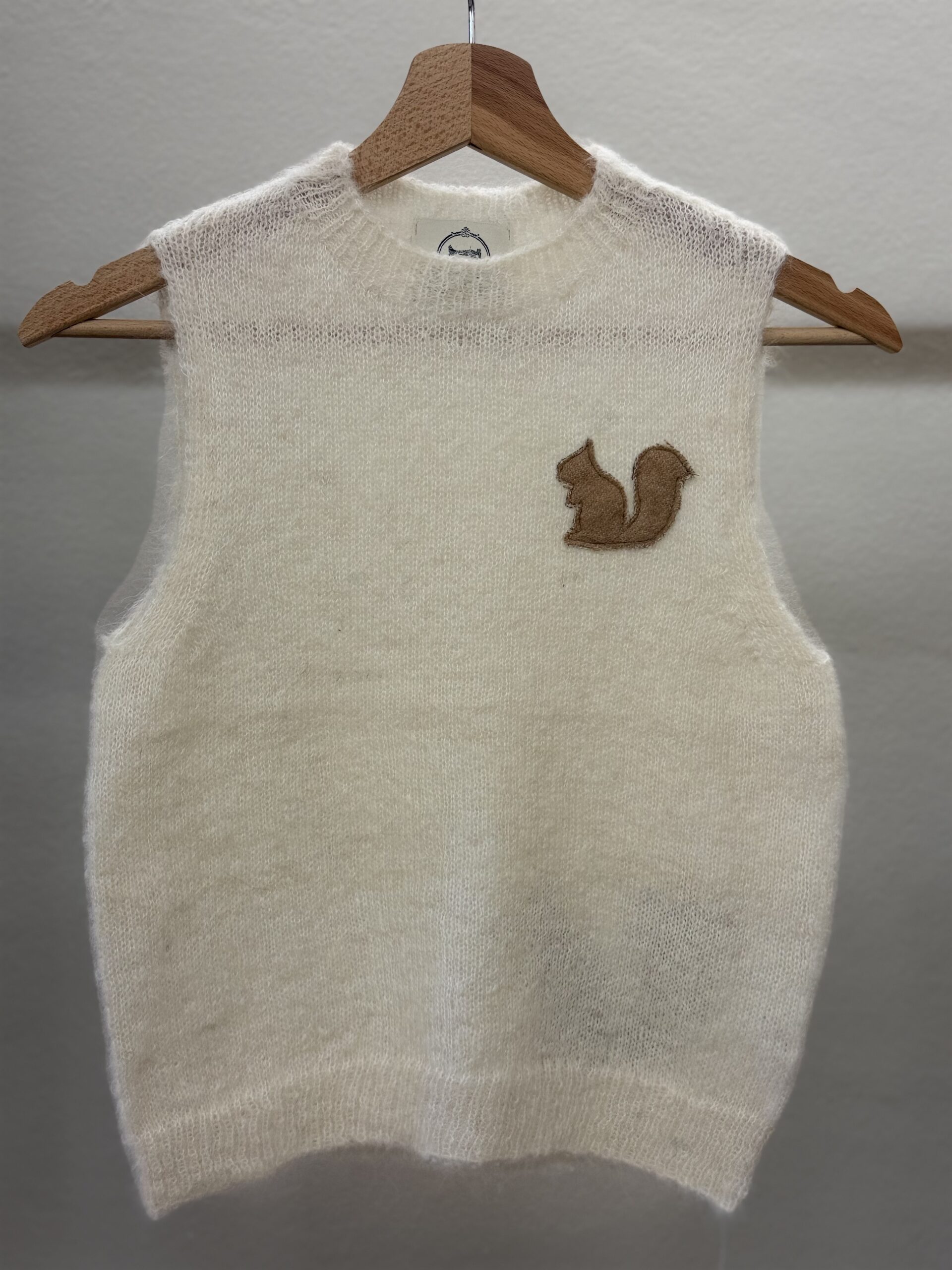Gilet cloudy bianco scoiattolo