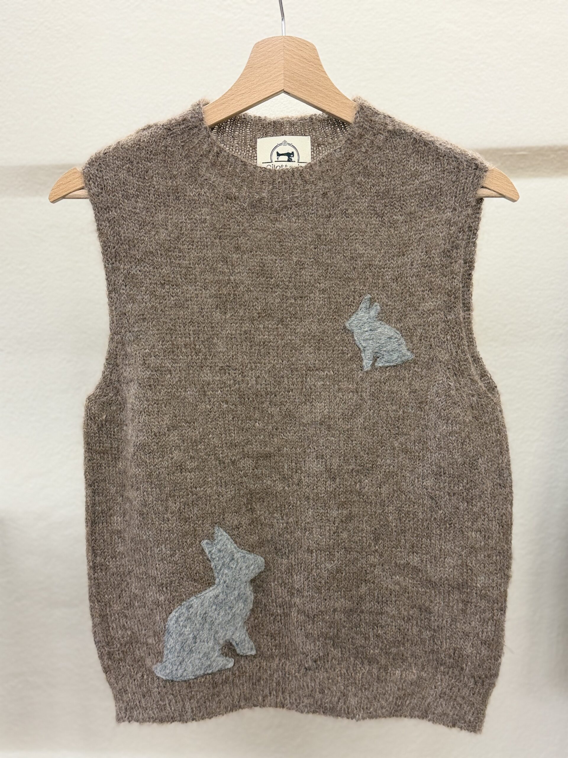 Gilet cloudy nocciola conigli