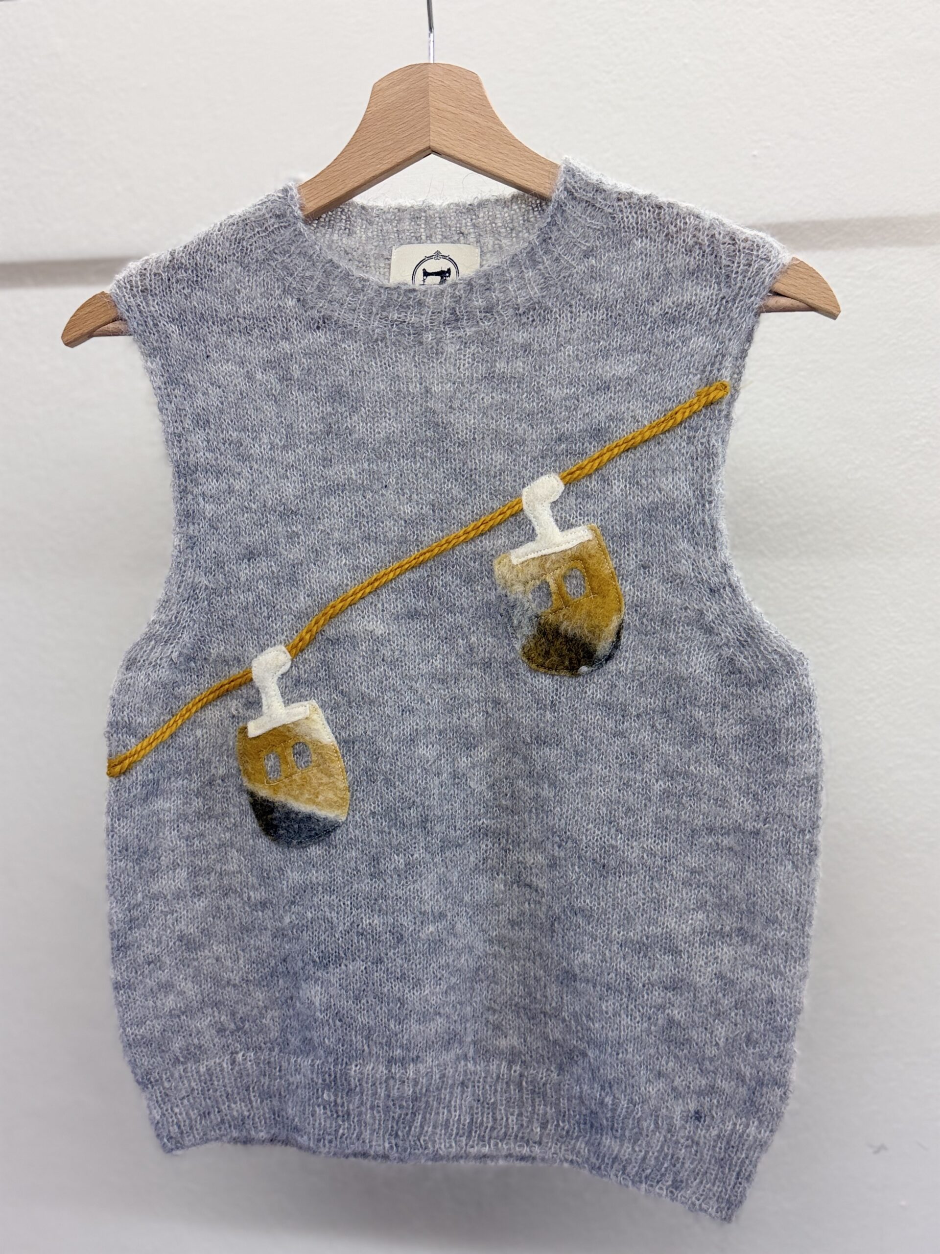 Gilet cloudy grigio funivia gialla