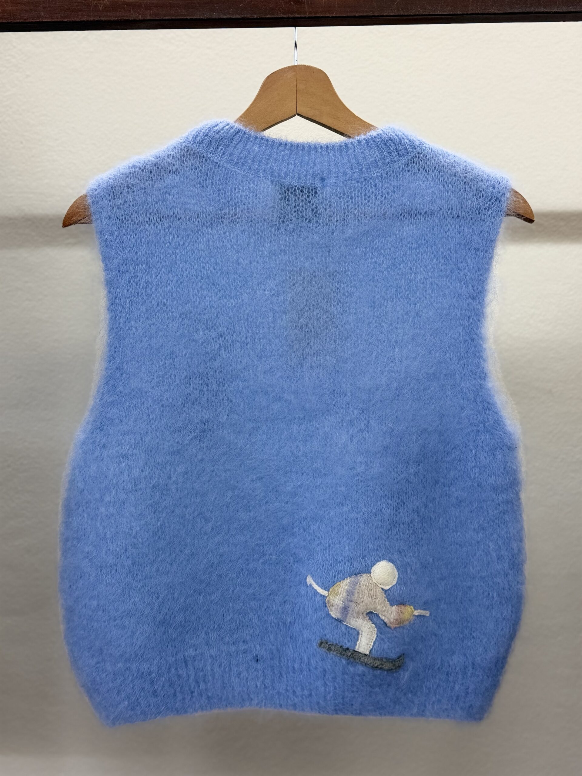 Gilet fluffy azzurro funivia - immagine 2