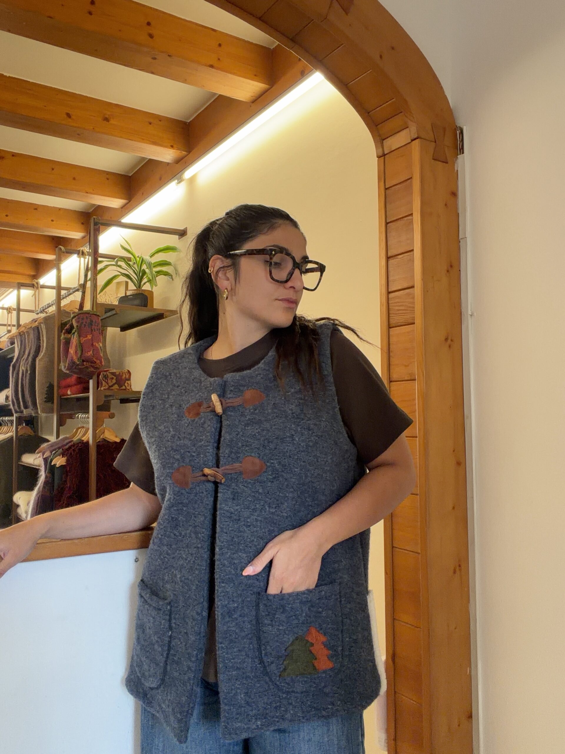 Gilet cozy indaco sole - immagine 2